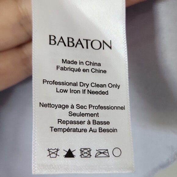 ARITZIA | Babaton Barrett Peplum Top Back Zip Lilac Bodycon Ruffle Sz 2 - Picture 7 of 8